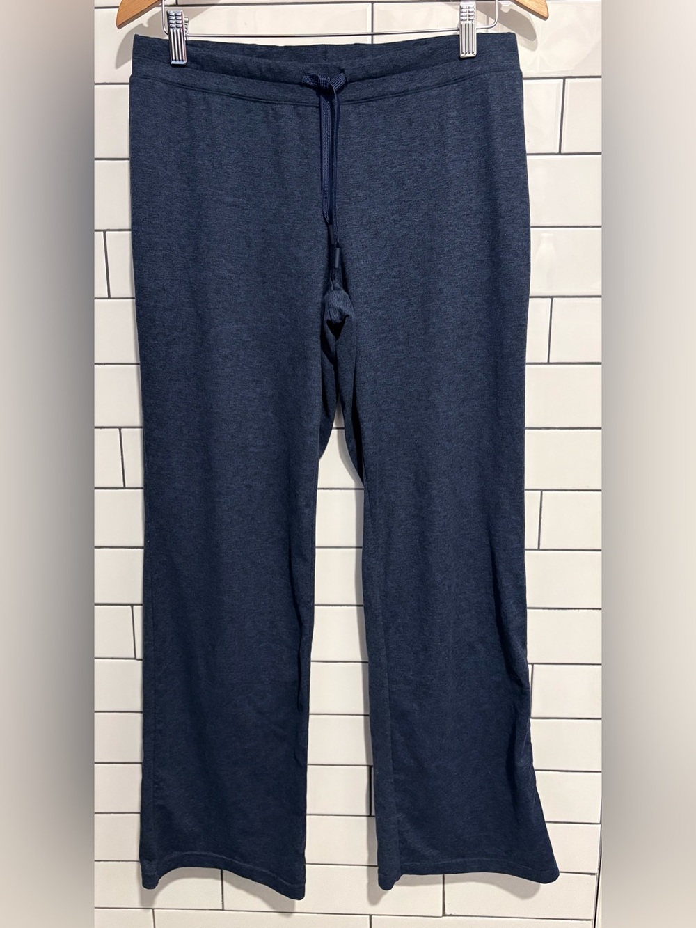 Quince Flowknit Wide Leg Pants Navy Heather S - Picture 10 of 13